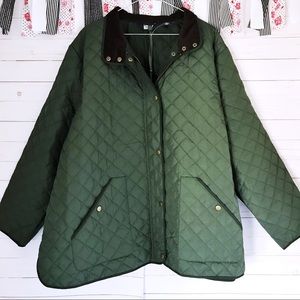 Lands’ End Packable Insulated Barn Jacket Green